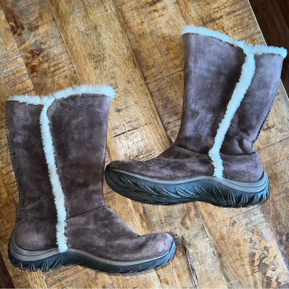 Patagonia Lugano Espresso Brown Suede Waterproof Winter Boot Primaloft Woman - Picture 7 of 10